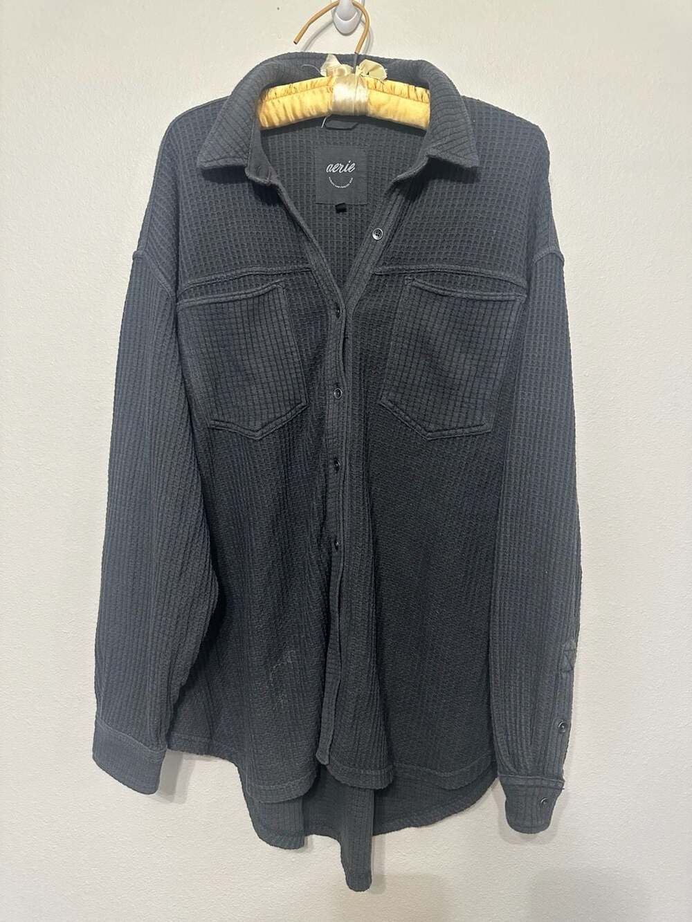 Aerie LumberJane Waffle Button-Down Shirt